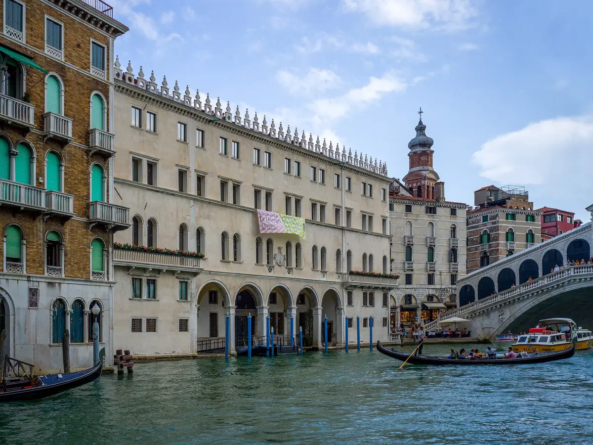 The Fondaco dei Tedeschi next to the Rialto Bridge