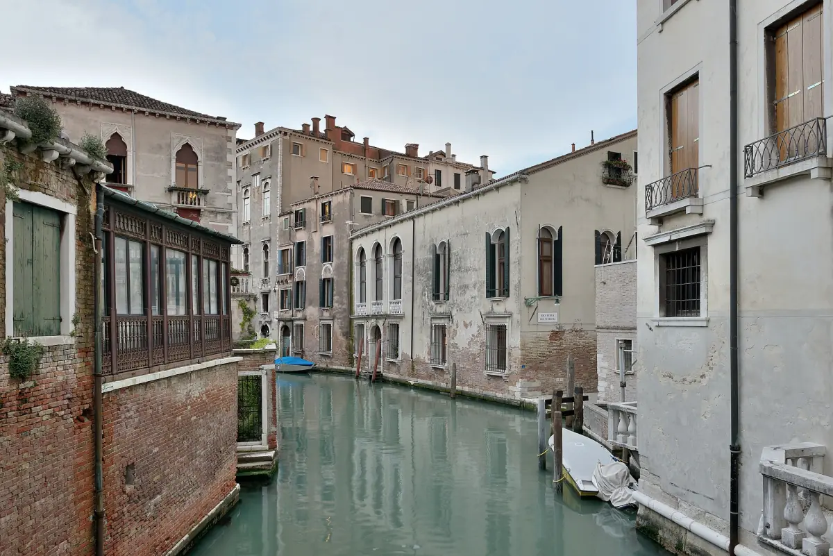 The Rio di San Polo canal in the evening